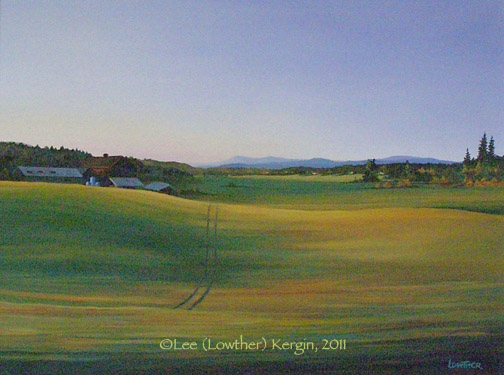 "Late Afternoon on Cowichan Bay Road" © - Original art by Lee (Lowther) Kergin