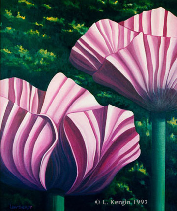"Poppies From The Old Place" © - Original art by Lee (Lowther) Kergin