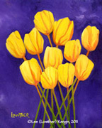 "Eleven Yellow Tulips" © - Original art by Lee (Lowther) Kergin