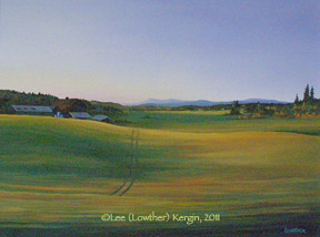"Late Afternoon on Cowichan Bay Road" © - Original art by Lee (Lowther) Kergin
