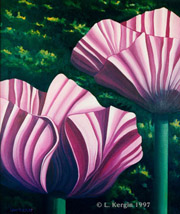 "Poppies From The Old Place" © - Original art by Lee (Lowther) Kergin