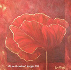 "Red Poppy #2" © - Original art by Lee (Lowther) Kergin
