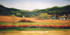 "Saanich Countryside" © - Original art by Lee (Lowther) Kergin
