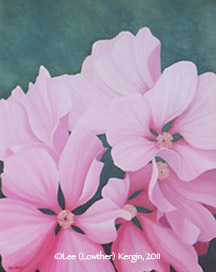 "Spring Pinks" © - Original art by Lee (Lowther) Kergin