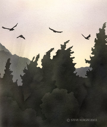 "As The Crow Flies #2" © - Original art by Steve Kergin