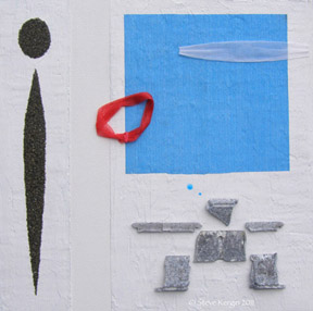 "Inukshuk Rising And Stretching And Dreaming Of A Summer Day — Homage To Joan Miro" © - Original art by Steve Kergin