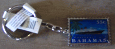 Bahamas 55-cent Castaway Cay Stamp Key Chain