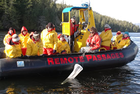 zodiac whale watching vessel